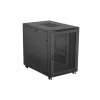 Lanberg 19" szabadon álló rack szekrény 22U/800X1200 perforált ajtó, lapraszerelt, fekete