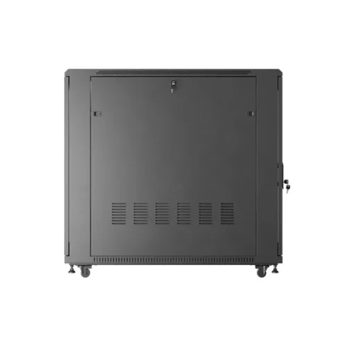Lanberg 19" szabadon álló rack szekrény 22U/800X1200 perforált ajtó, lapraszerelt, fekete