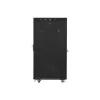 Lanberg 19" szabadon álló rack szekrény 27U/800X1200 üvegajtó, lapraszerelt, LCD kijelző, fekete