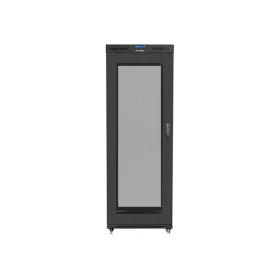   Lanberg 19" szabadon álló rack szekrény 27U/800X1200 lapraszerelt perforált ajtó, LCD kijelző, fekete