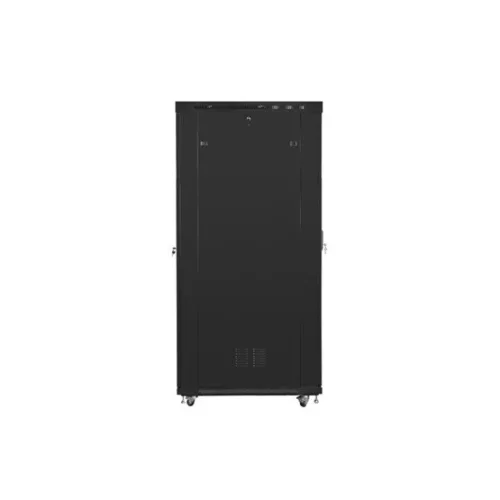 Lanberg 19" szabadon álló rack szekrény 42U/800X1200 üvegajtó, lapraszerelt, LCD kijelző, fekete V2