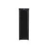Lanberg 19" szabadon álló rack szekrény 47U/800X1200 üvegajtó, lapraszerelt, LCD kijelző, fekete V2