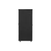 Lanberg 19" szabadon álló rack szekrény 47U/800X1200 üvegajtó, lapraszerelt, LCD kijelző, fekete V2