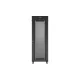 Lanberg 19" szabadon álló rack szekrény 47U/800X1200 perforált ajtó, lapraszerelt, LCD kijelző, fekete V2
