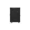 Lanberg 19" szabadon álló rack szekrény 22U/800X1000 üvegajtó, lapraszerelt, LCD kijelző, fekete V2