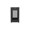 Lanberg 19" szabadon álló rack szekrény 22U/800X800 perforált ajtó, lapraszerelt, LCD kijelző, fekete V2