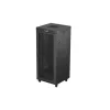 Lanberg 19" szabadon álló rack szekrény 37U/800X800, perforált ajtó, lapraszerelt, LCD kijelző, fekete