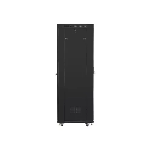 Lanberg 19" szabadon álló rack szekrény 42U/800X800 üvegajtó, lapraszerelt, LCD kijelző, fekete