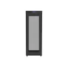 Lanberg 19" szabadon álló rack szekrény 42U/800X800 perforált ajtó, lapraszerelt, LCD kijelző,  fekete