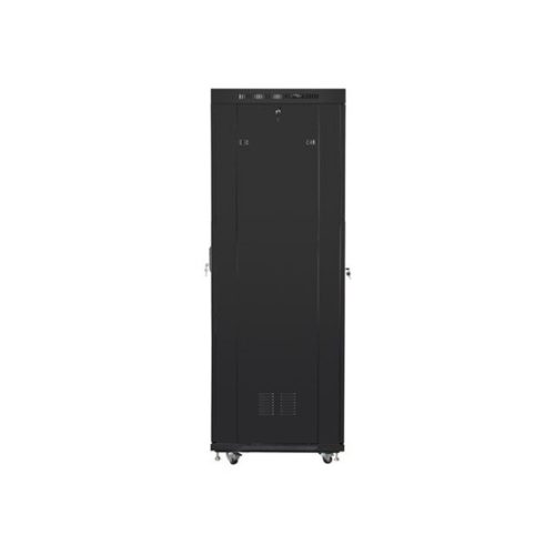 Lanberg 19" szabadon álló rack szekrény 42U/800X800 perforált ajtó, lapraszerelt, LCD kijelző,  fekete