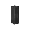 Lanberg 19" szabadon álló rack szekrény 42U/800X800 perforált ajtó, lapraszerelt, LCD kijelző,  fekete