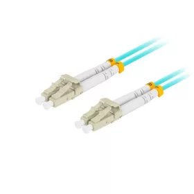   Lanberg Optikai patch MM LC/UPC-LC/UPC duplex 0.5m LSZH OM3 50/125 3.0mm aqua
