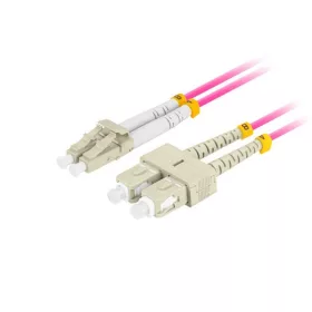   Lanberg Optikai patch MM LC/UPC-SC/UPC duplex 1m LSZH OM4 50/125 3.0mm lila