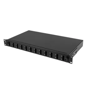   Lanberg 19" optikai patch panel 12xSC duplex / 12xLC quad fekete