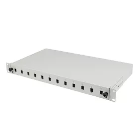   Lanberg 19" optikai patch panel 12xSC szimplex / 12xLC duplex szürke