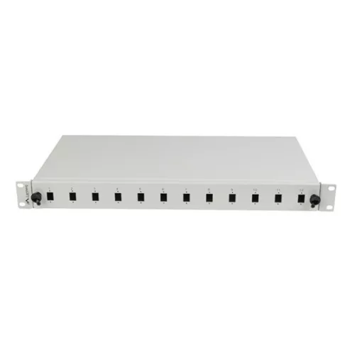 Lanberg 19" optikai patch panel 12xSC szimplex / 12xLC duplex szürke