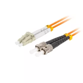   Lanberg Optikai patch MM ST/UPC-LC/UPC duplex 1m LSZH OM2 50/125 3.0mm narancssárga