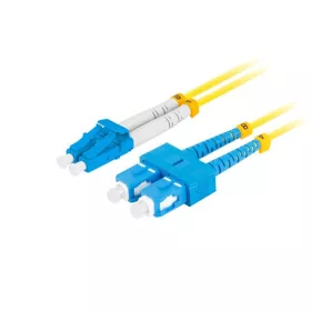   Lanberg Optikai patch SM SC/UPC-LC/UPC duplex 2m LSZH G657A1 3.0mm sárga