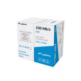   Lanberg 100Mb/s F/UTP rézzel bevont (CCA) fali kábel 305m, szürke