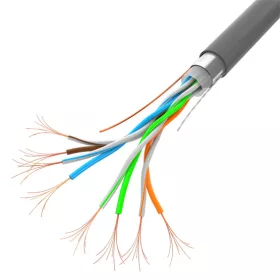   Lanberg 100Mb/s F/UTP rézzel bevont (CCA) patch kábel 305m, szürke