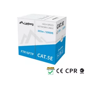   Lanberg Cat.5e F/UTP réz fali kábel 305m, PVC, szürke, CPR