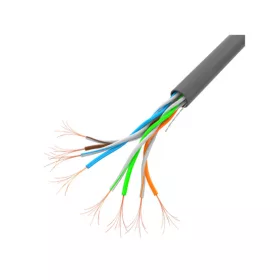   Lanberg 100Mb/s U/UTP rézzel bevont (CCA) patch kábel 305m, PVC, 100Mhz, szürke