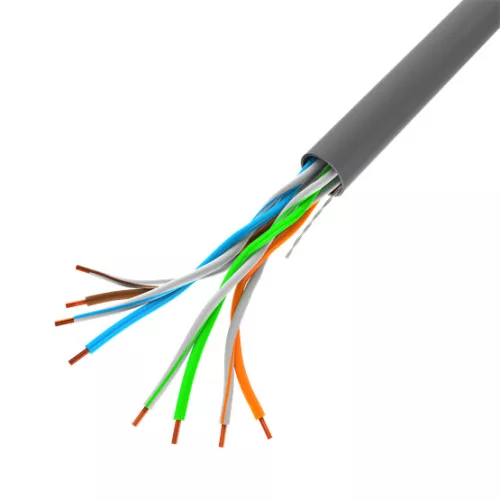 Lanberg Cat.5e U/UTP réz fali kábel 100m, AWG24, PVC, 100Mhz, Eca, szürke, CPR