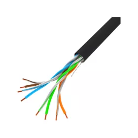   Lanberg Cat.5e U/UTP réz fali kábel 305m, AWG24, PVC, 100Mhz, Fca, fekete