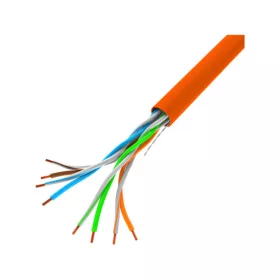   Lanberg Cat.5e U/UTP réz fali kábel 305m, AWG24, PVC, 100Mhz, Fca, narancssárga