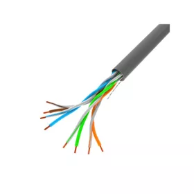   Lanberg Cat.5e U/UTP réz fali kábel 305m, AWG24, PVC, 100Mhz, Fca, szürke