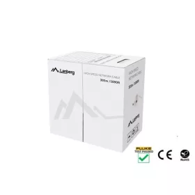   Lanberg Cat.6 U/UTP réz fali kábel 305m, AWG24, PVC, 250Mhz, Fca, szürke