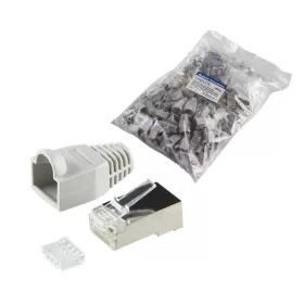   LogiLink MP0021 RJ45 Cat6 csatlakozódugó - 100db/cs - Szürke