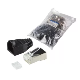   LogiLink MP0022 RJ45 Cat6 csatlakozódugó - 100db/cs - Fekete