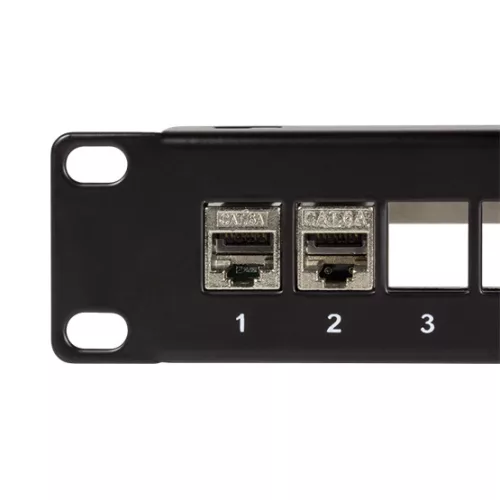 LogiLink 19" 24-portos üres patch panel, 1U, fekete