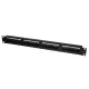 LogiLink Cat.5e patch panel 24-portos, árnyékolatlan, 19" rackbe, fekete