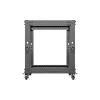 Lanberg 19" 12U 600x600-1100 állítható rack keret, fekete