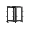 Lanberg 19" 15U 600x600-1100 (állítható mélységű) szabadon álló rack keret, fekete