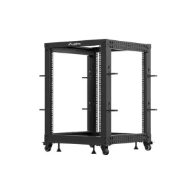   Lanberg 19" 15U 600x600-1100 (állítható mélységű) szabadon álló rack keret, fekete