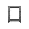 Lanberg 19" 15U 600x600-1100 (állítható mélységű) szabadon álló rack keret, fekete