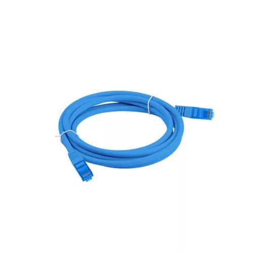 Lanberg patch kábel, Cat6a S/FTP LSZH CCA 0,5 m, kék 