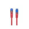 Lanberg patch kábel, Cat6a S/FTP LSZH CCA 0,5 m, piros 