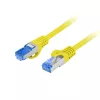 Lanberg patch kábel, Cat6a S/FTP LSZH CCA 0,5 m, sárga 
