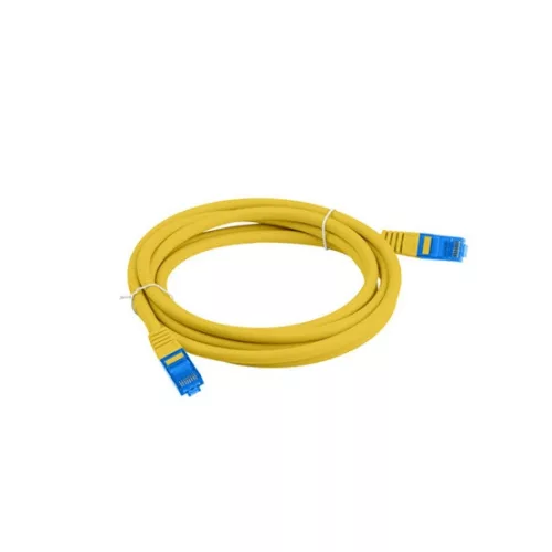 Lanberg patch kábel, Cat6a S/FTP LSZH CCA 0,5 m, sárga 