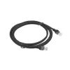 Lanberg patch kábel Cat6 UTP 2 m, fekete 