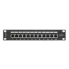 Lanberg Patch panel 12 port 1U 10" CAT.6 árnyékolt, fekete