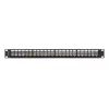 Lanberg Üres patch panel 24 port 1U 19" FTP, árnyékolt, tehermentesítővel, fekete