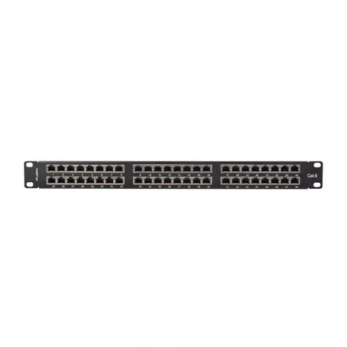 Lanberg Patch panel 48 port 1U 19" CAT.6 FTP, árnyékolt, fekete