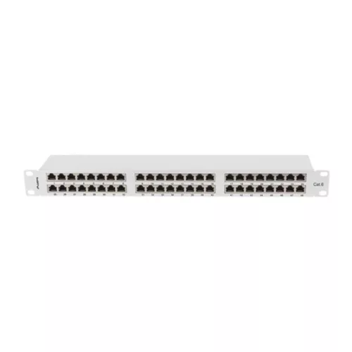 Lanberg Patch panel 48 port 1U 19" CAT.6 FTP, árnyékolt, szürke
