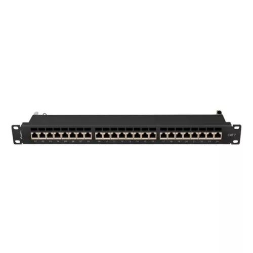 Lanberg Patch panel 24 port 1U 19" CAT.7 FTP, fekete