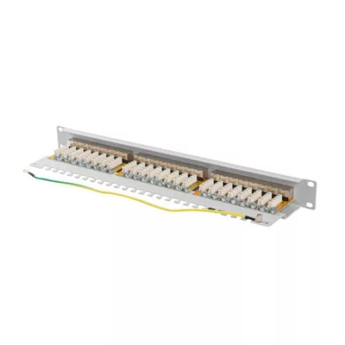 Lanberg Patch panel 24 port 1U 19" CAT.6a FTP, szürke